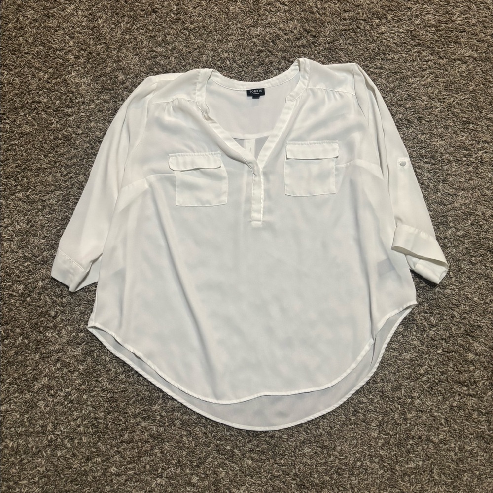 Torrid White Blouse - Picture 3 of 8